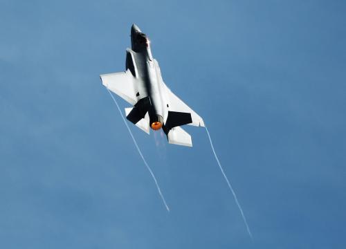 Maj. Kristin “Beo” Wolfe flies during an F-35A Lightning II demonstration team show at Hill Air Force Base near Layton on Friday, June 3, 2022. Jeffrey D. Allred, Deseret News